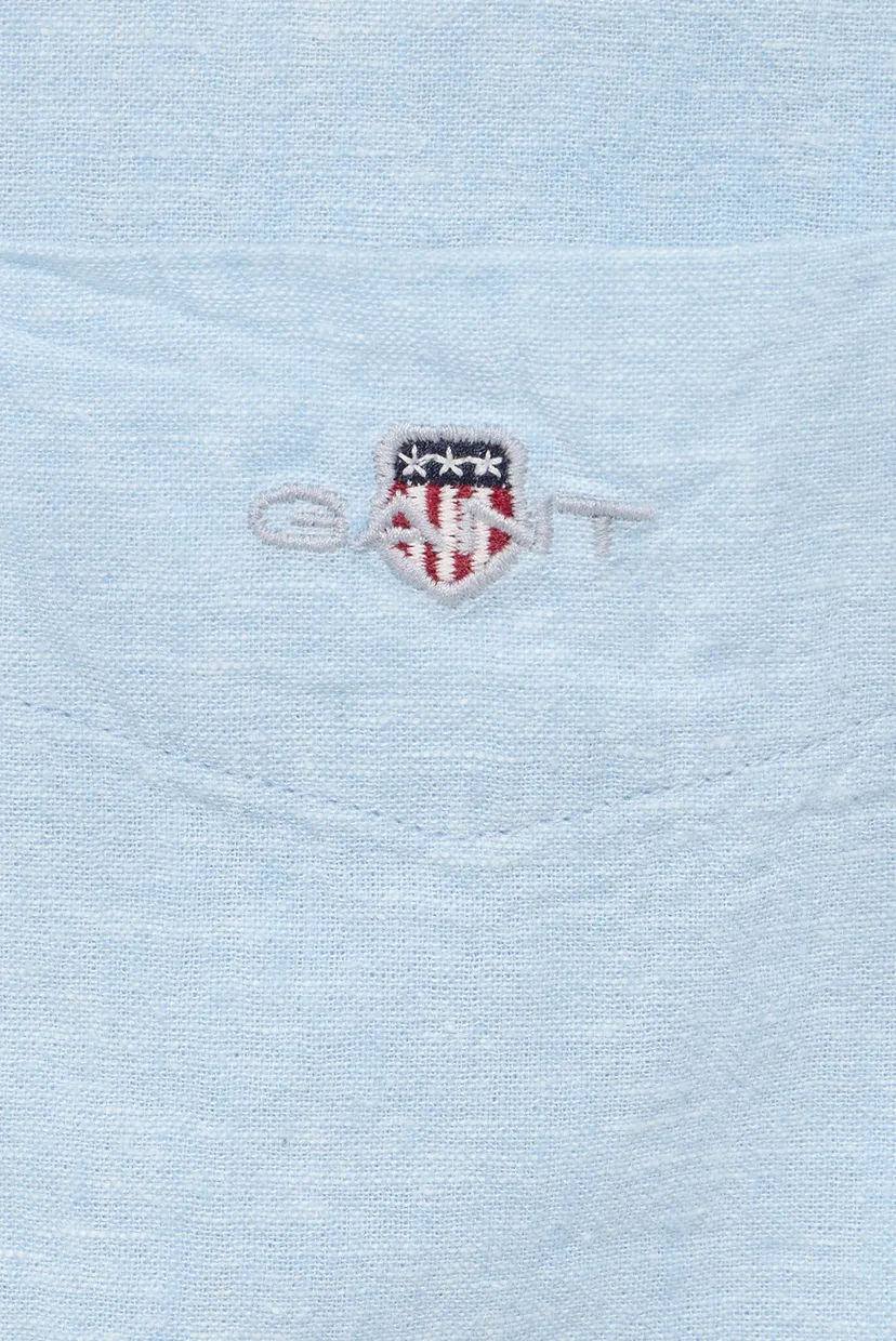 Мужская голубая льняная рубашка REG COTTON 3