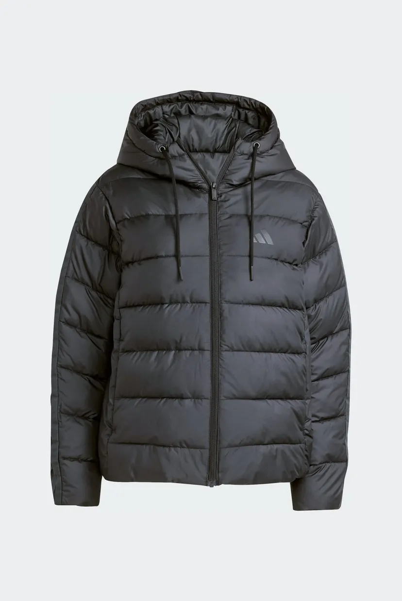 Женская черная куртка Essentials CLIMAWARM 3-Stripes Synthetic Down Hooded 6
