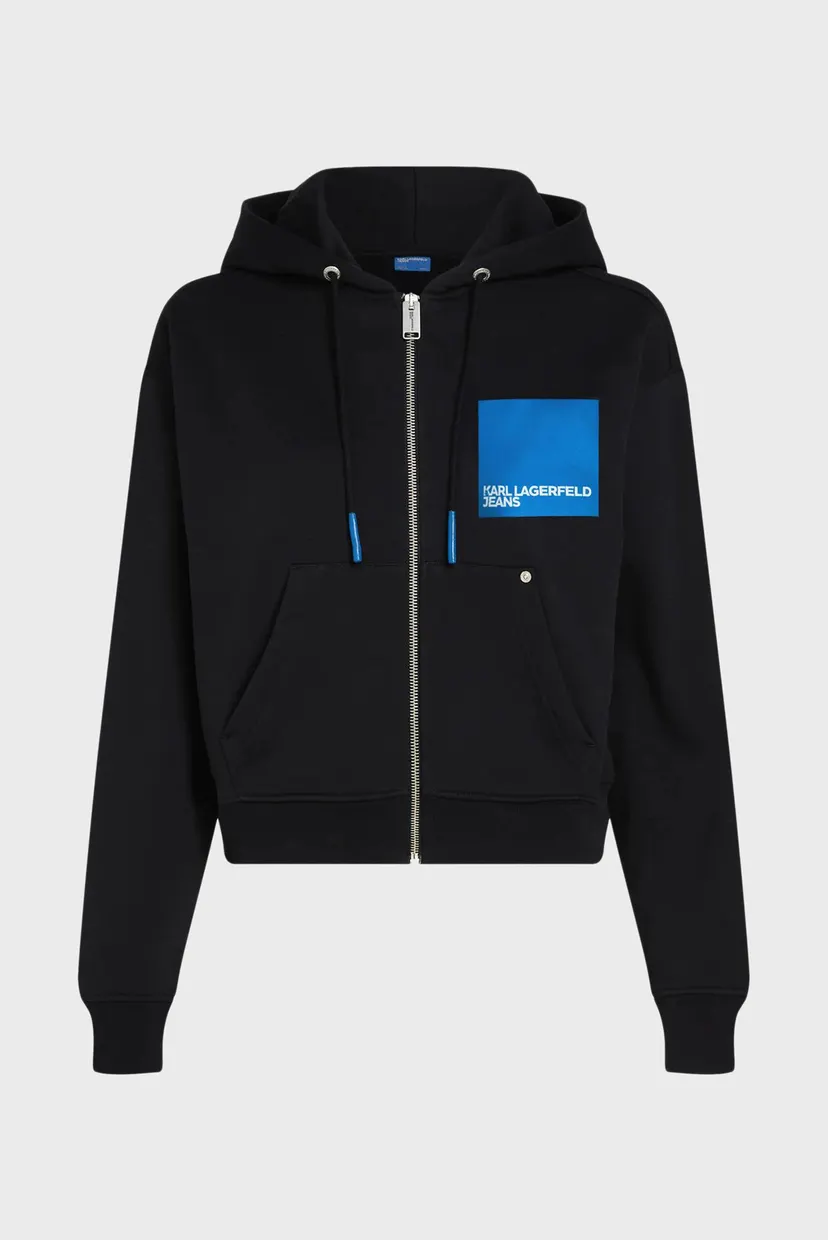 Женское черное худи zip up 5