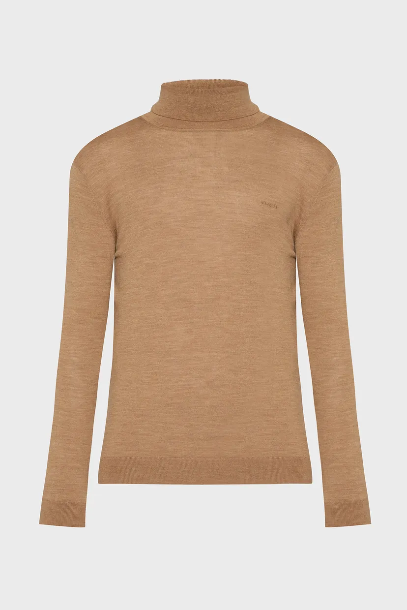 Чоловічий коричневий вовняний гольф EXTRAFINE MERINO WOOL TURTLENECK 5