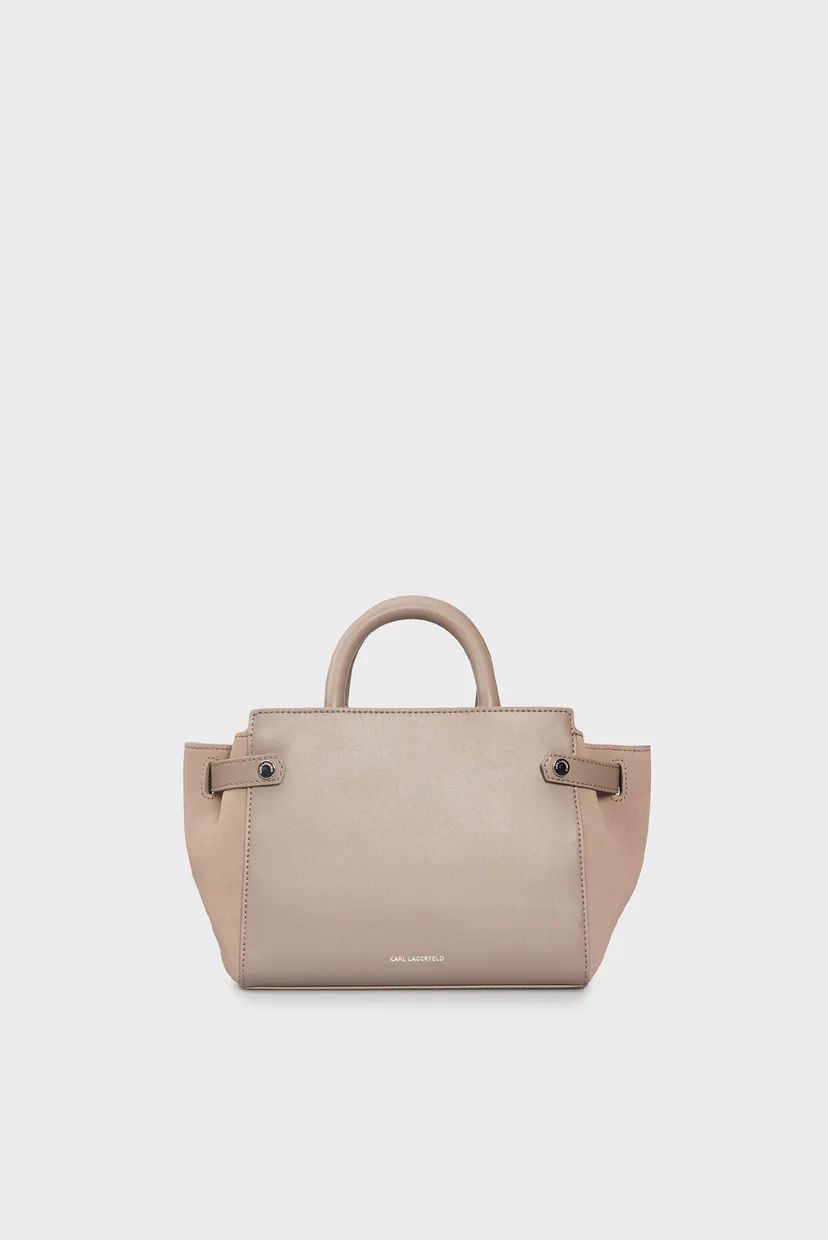 Женская бежевая кожаная сумка IKON/K SM TOTE 4