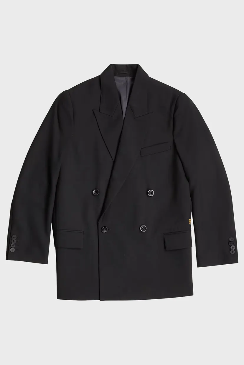 Жіночий чорний вовняний жакет Double 6