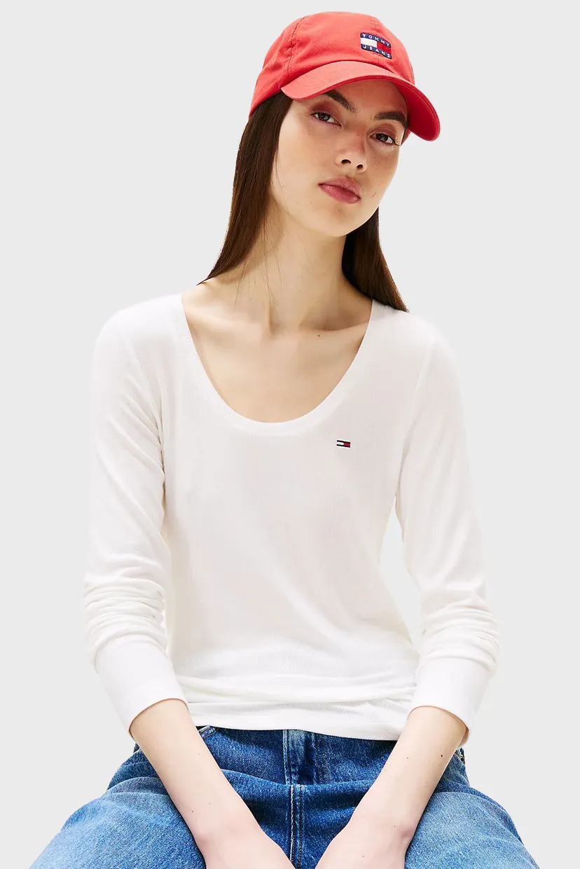 Жіночий білий лонгслів SOFT ESSENTIAL 4