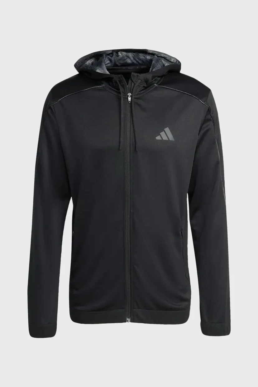 Чоловіче чорне худі Train Essentials Seasonals Full-Zip 6