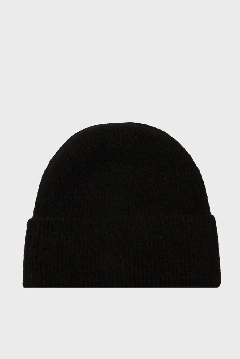 Жіноча чорна шапка ESSENTIAL FLAG FUZZY BEANIE 3