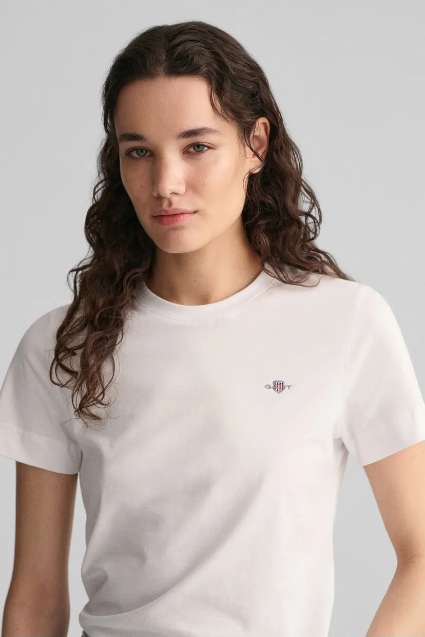 Женская белая футболка REG SHIELD SS T-SHIRT 4
