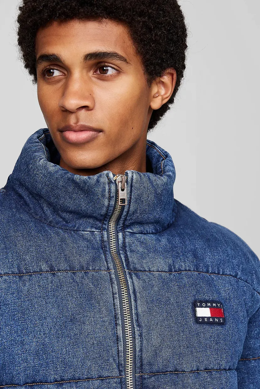 Чоловіча синя джинсова куртка DENIM PUFFER 4