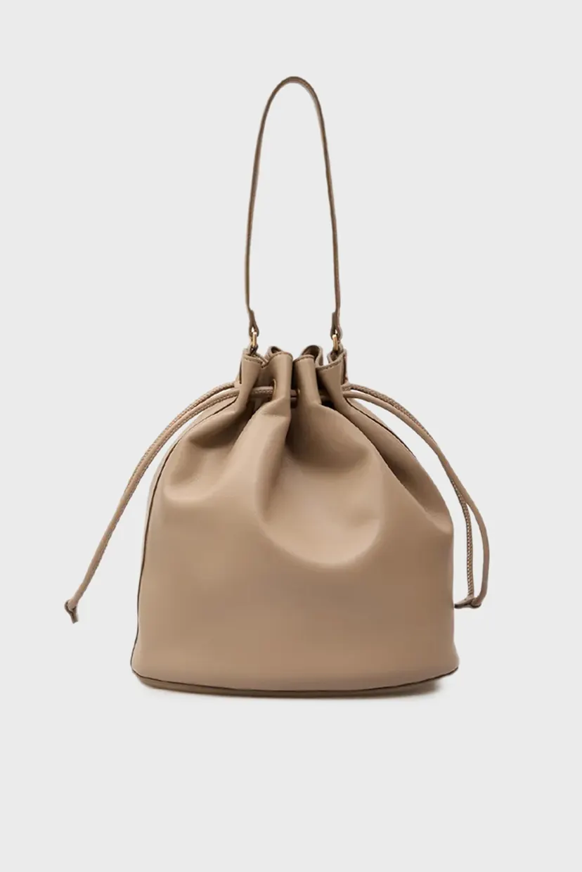 Жіноча бежева сумка BOLD LARGE BUCKET BAG 4