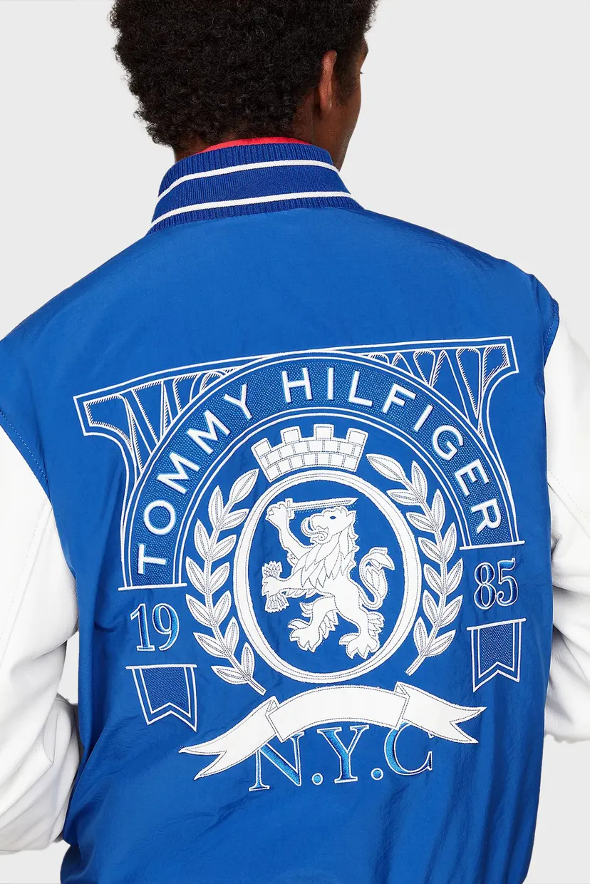 Чоловічий синій бомбер THC SPORTY LTHR 4