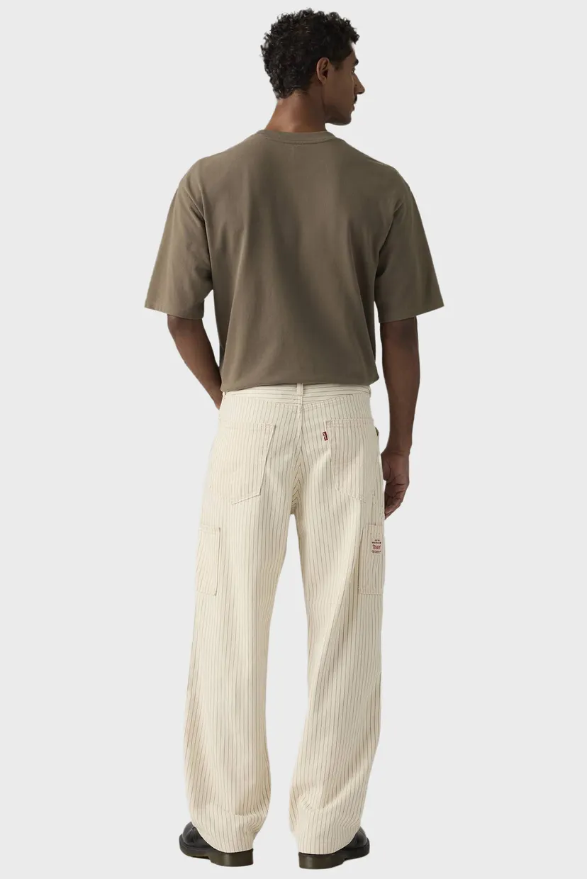 Чоловічі білі брюки у смужку 568™ Loose Straight 4