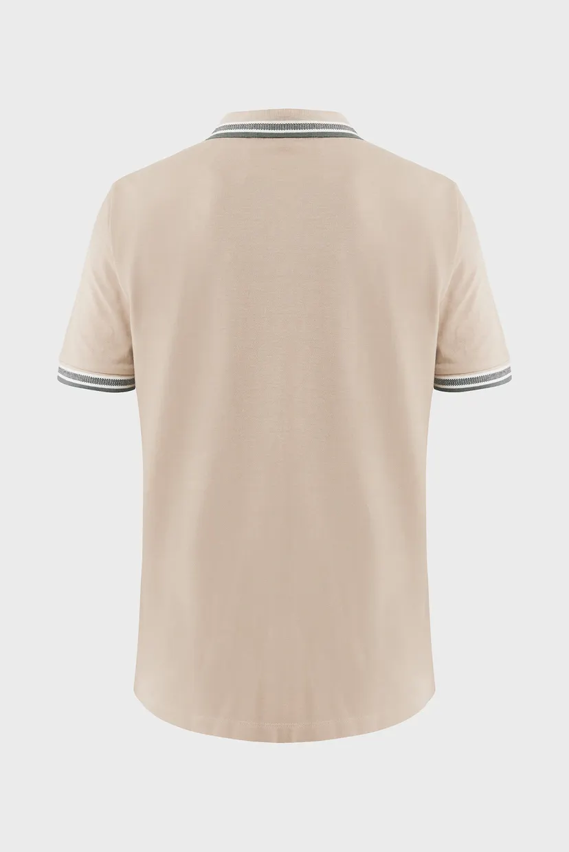 Чоловіче бежеве поло Tipping polo regular fit 6