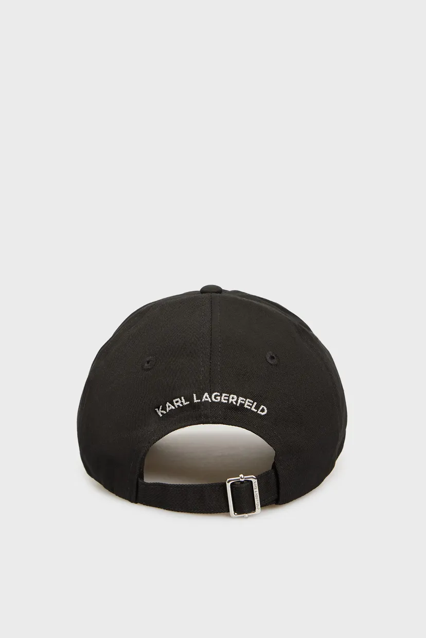 Женская черная кепка IKONIK 2.0 KARL RHNSTNS CAP 3