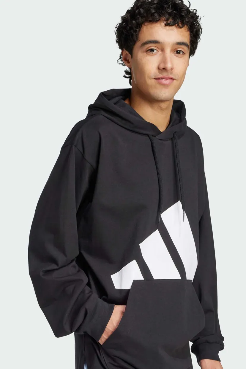 Чоловіче чорне худі Essentials Big Logo Single Jersey 4