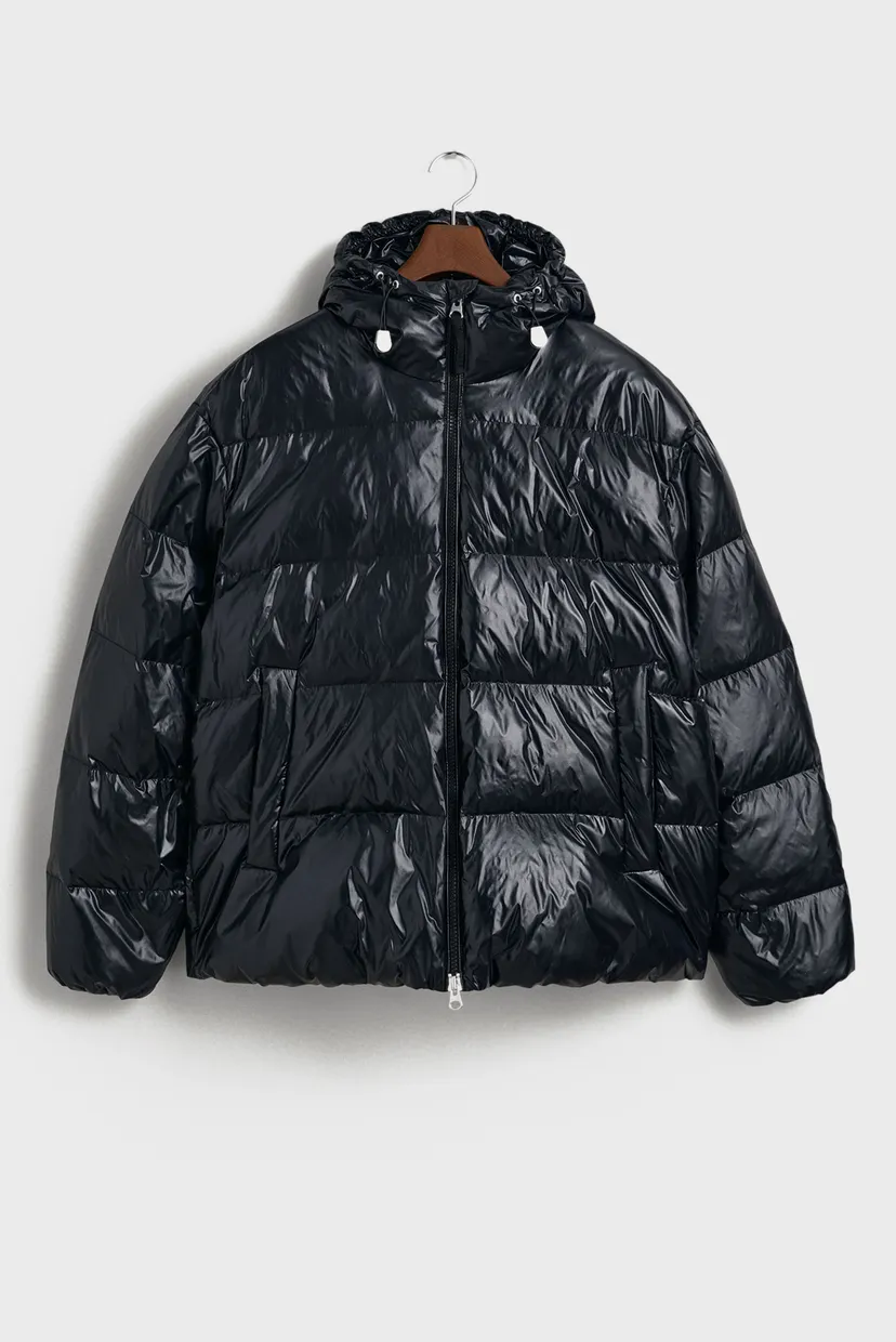 Чоловічий чорний пуховик OVERSIZED SHINY 7