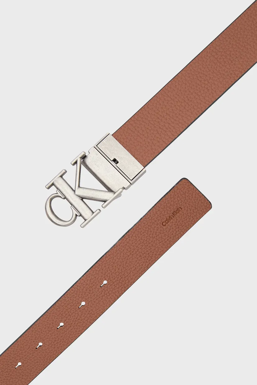 Мужской кожаный двусторонний ремень BUCKLE 4
