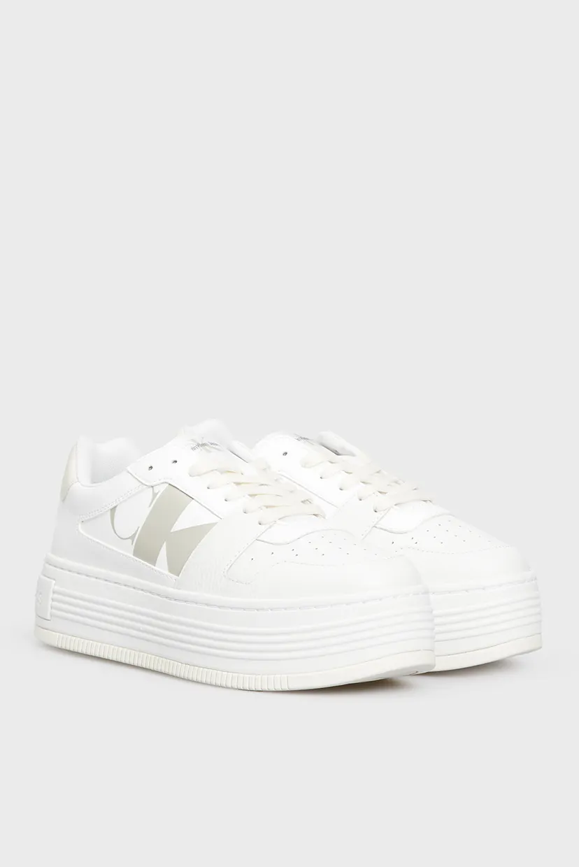 Жіночі білі шкіряні снікерси BOLD FLATF LOW LACEUP MIX NBS 3