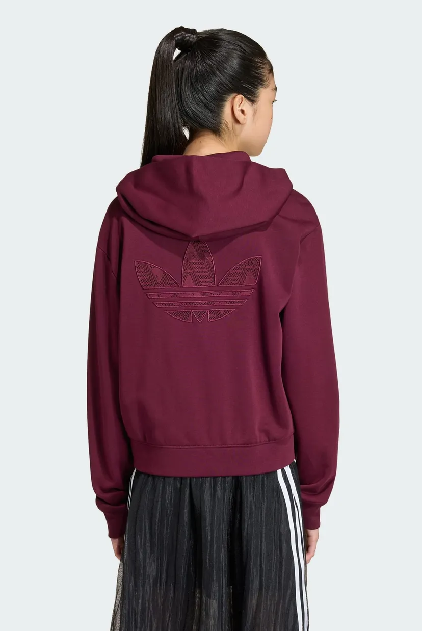 Детское бордовое худи LOOSE LACE FULL ZIP 3