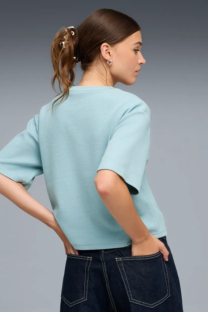 Жіноча блакитна футболка Essentials Elevated Relaxed Tee Women 3