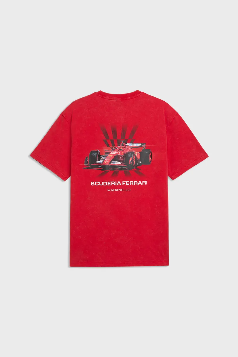 Чоловіча червона футболка Scuderia Ferrari Car Graphic Tee II Men 5