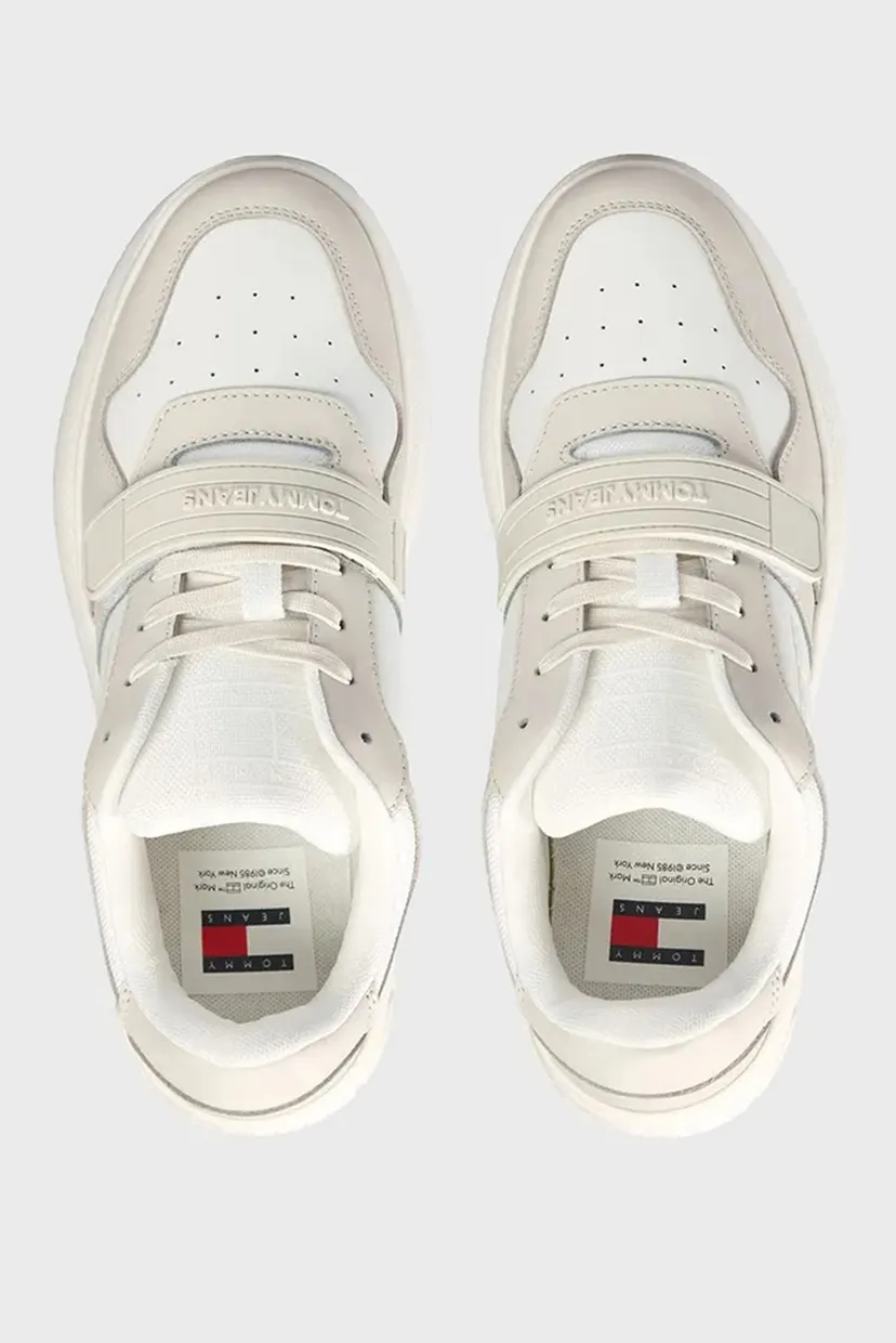 Женские кожаные сникерсы TJW RETRO BASKET FLATFORM VELCRO 4