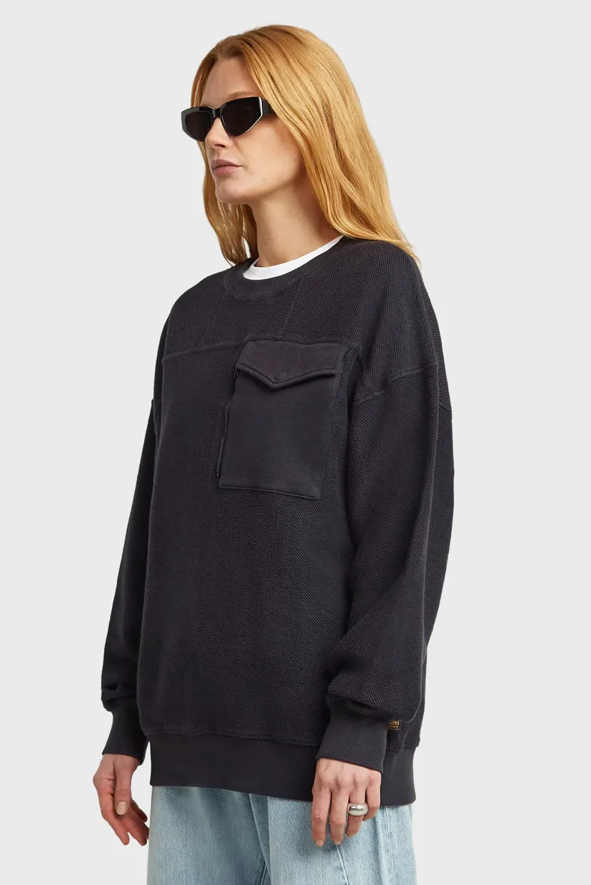 Жіночий чорний світшот Oversized 4