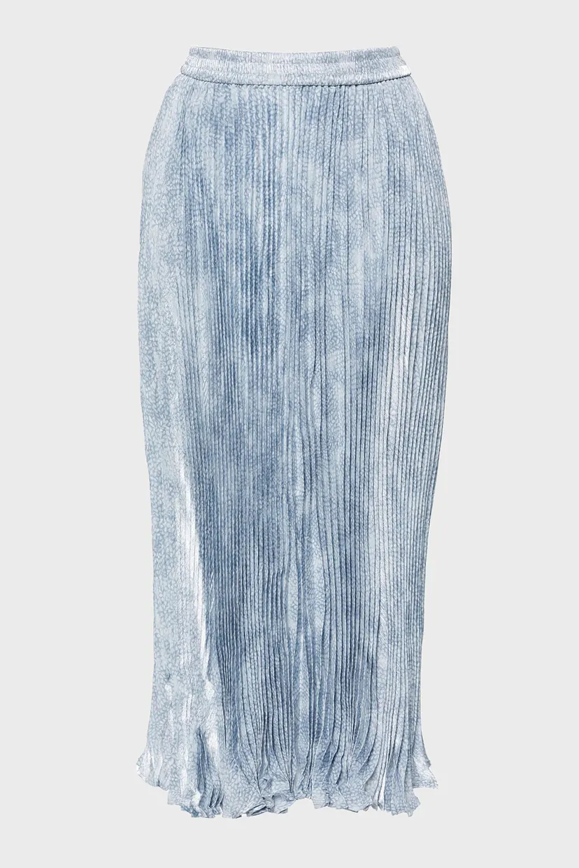 Жіноча блакитна плісирована спідниця PETAL MIDI PLEAT SKRT 3