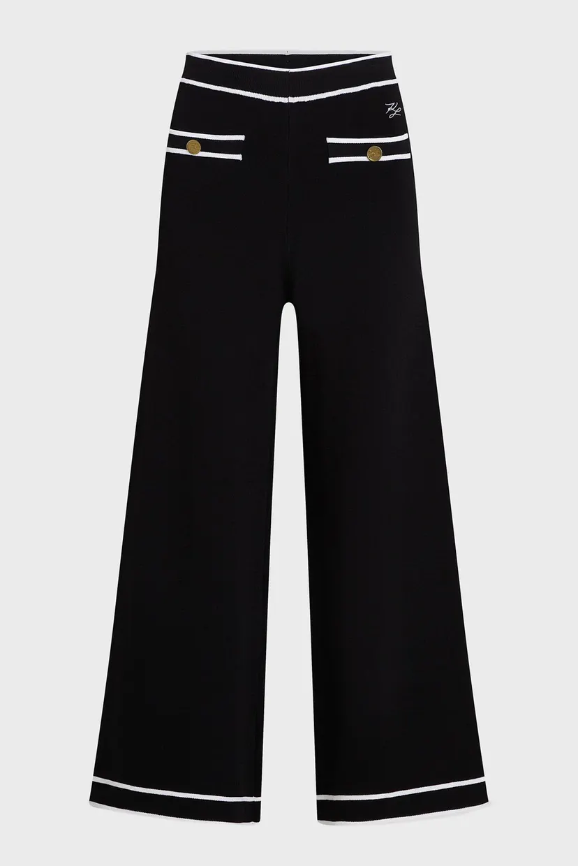 Женские черные кюлоты KARL WARDROBE KNIT CULOTTE 5