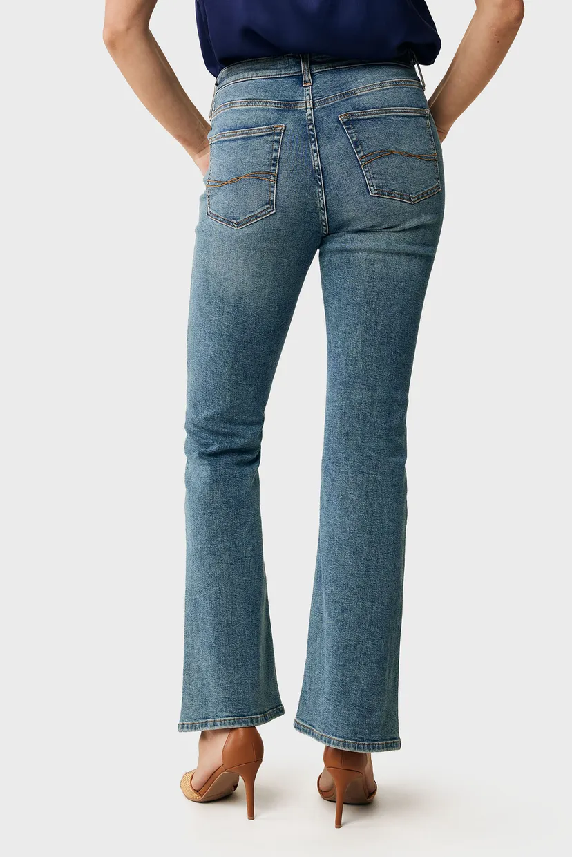 Женские синие джинсы EVY Flared high rise jeans 3