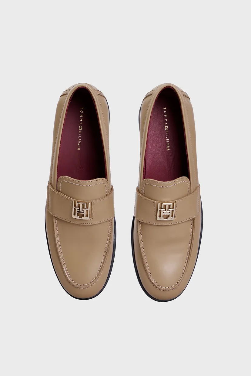Жіночі бежеві шкіряні лофери TH LEATHER CLASSIC LOAFER 4