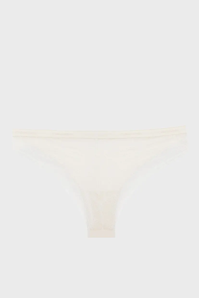 Женские белые трусики TANGA 6