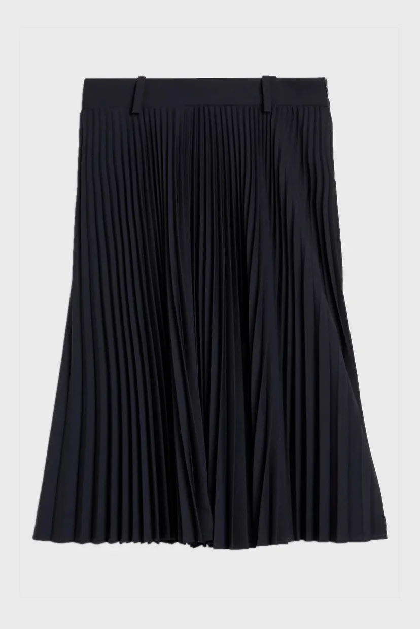 Жіноча темно-синя плісирована спідниця THC FLUID PLEATED MIDI SKIRT 6