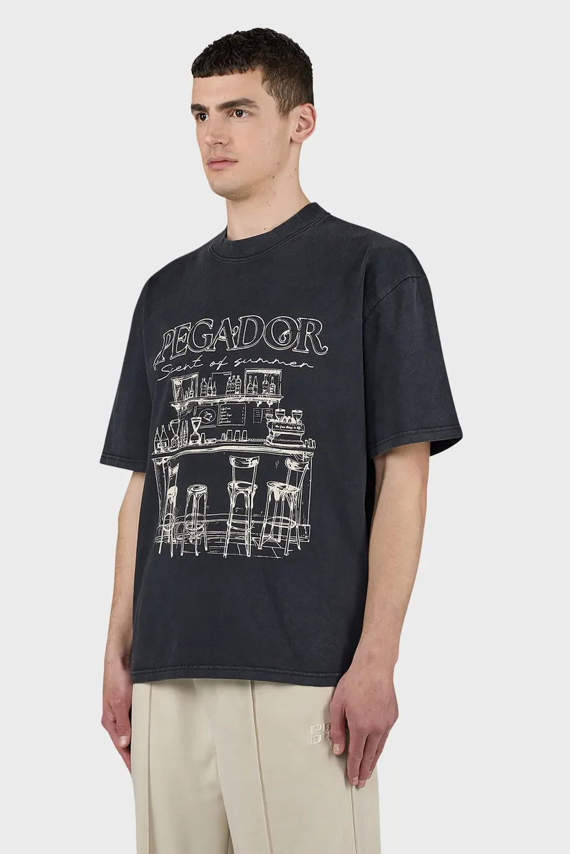 Мужская черная футболка Barno Oversized Tee 3
