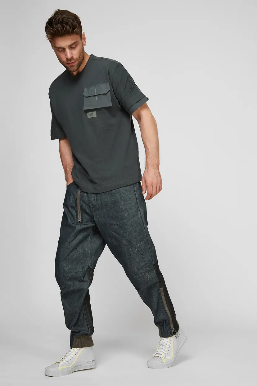 Мужские темно-синие джинсы GSRR 3D Pilotte Cuffed G-Star RAW