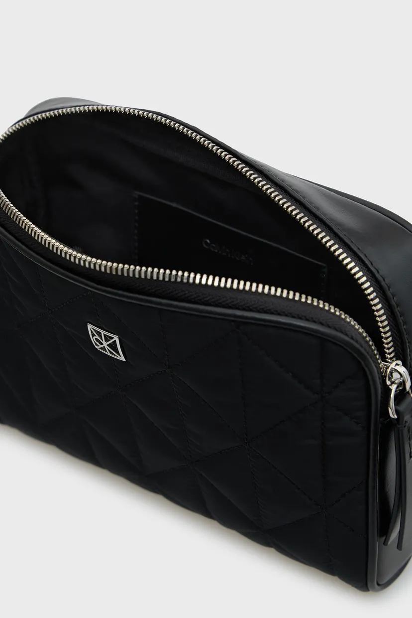 Жіноча чорна сумка QUILTED NYLON 2X STRAP 5