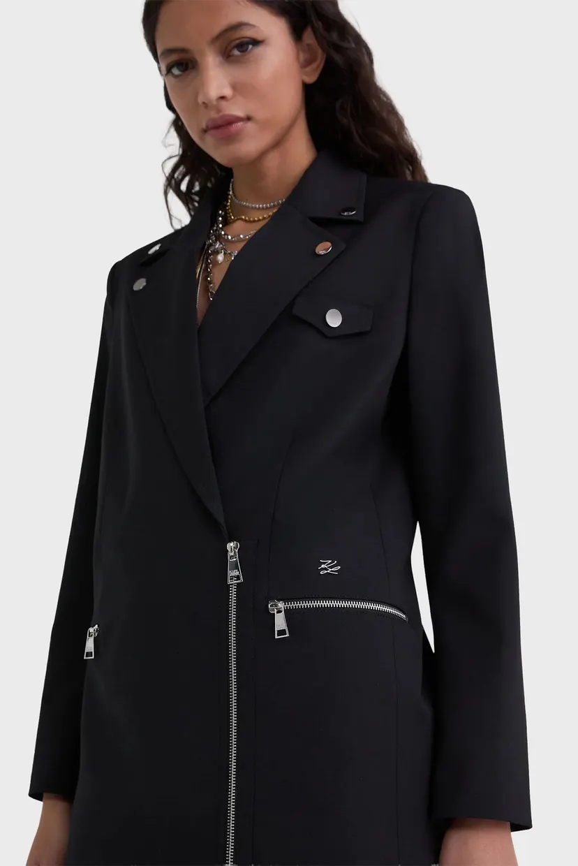 Женский черный жакет BIKER BLAZER 4
