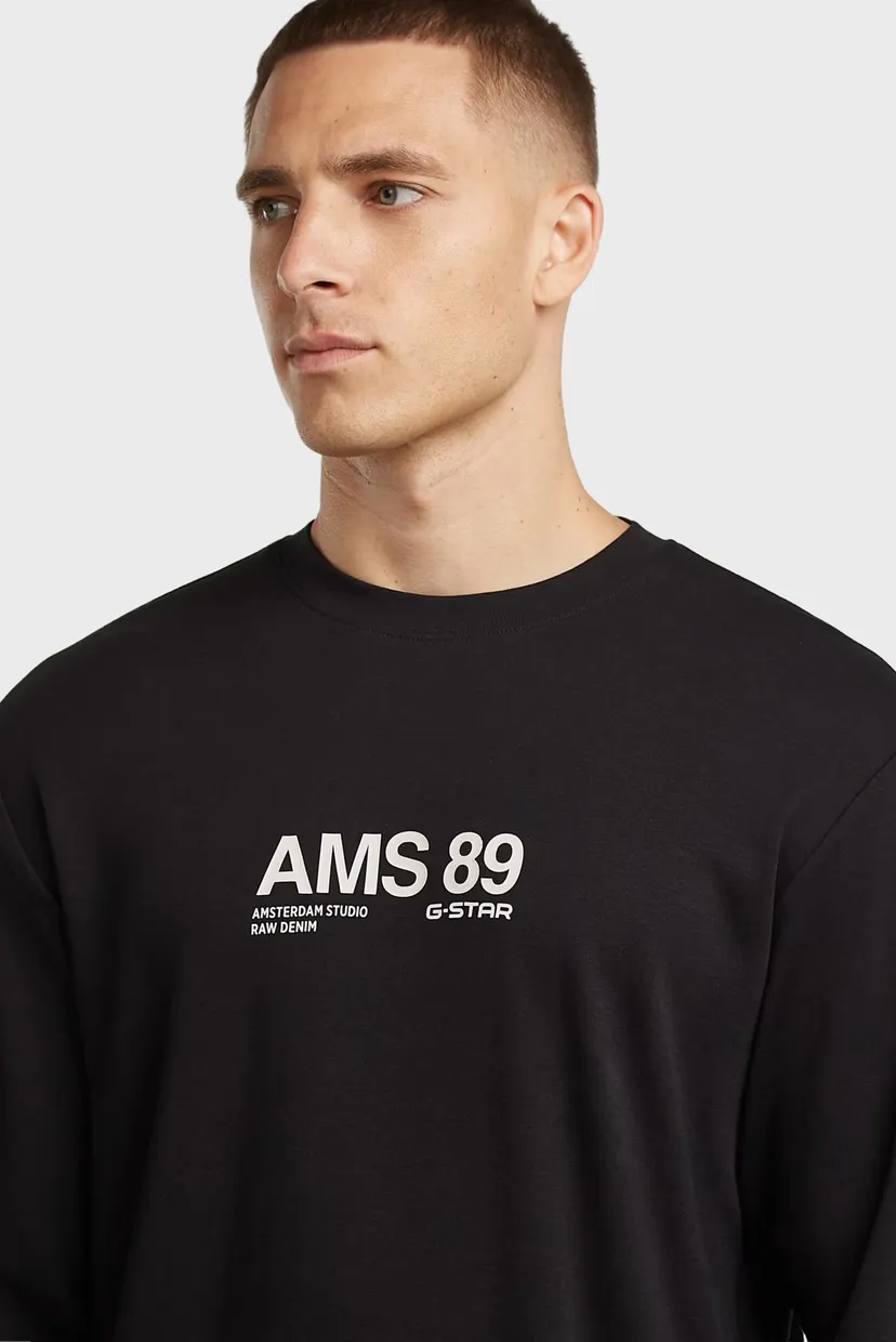 Мужской черный лонгслив Ams 5