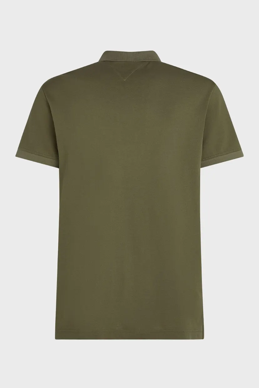Мужское оливковое поло HIDDEN PLACKET 6