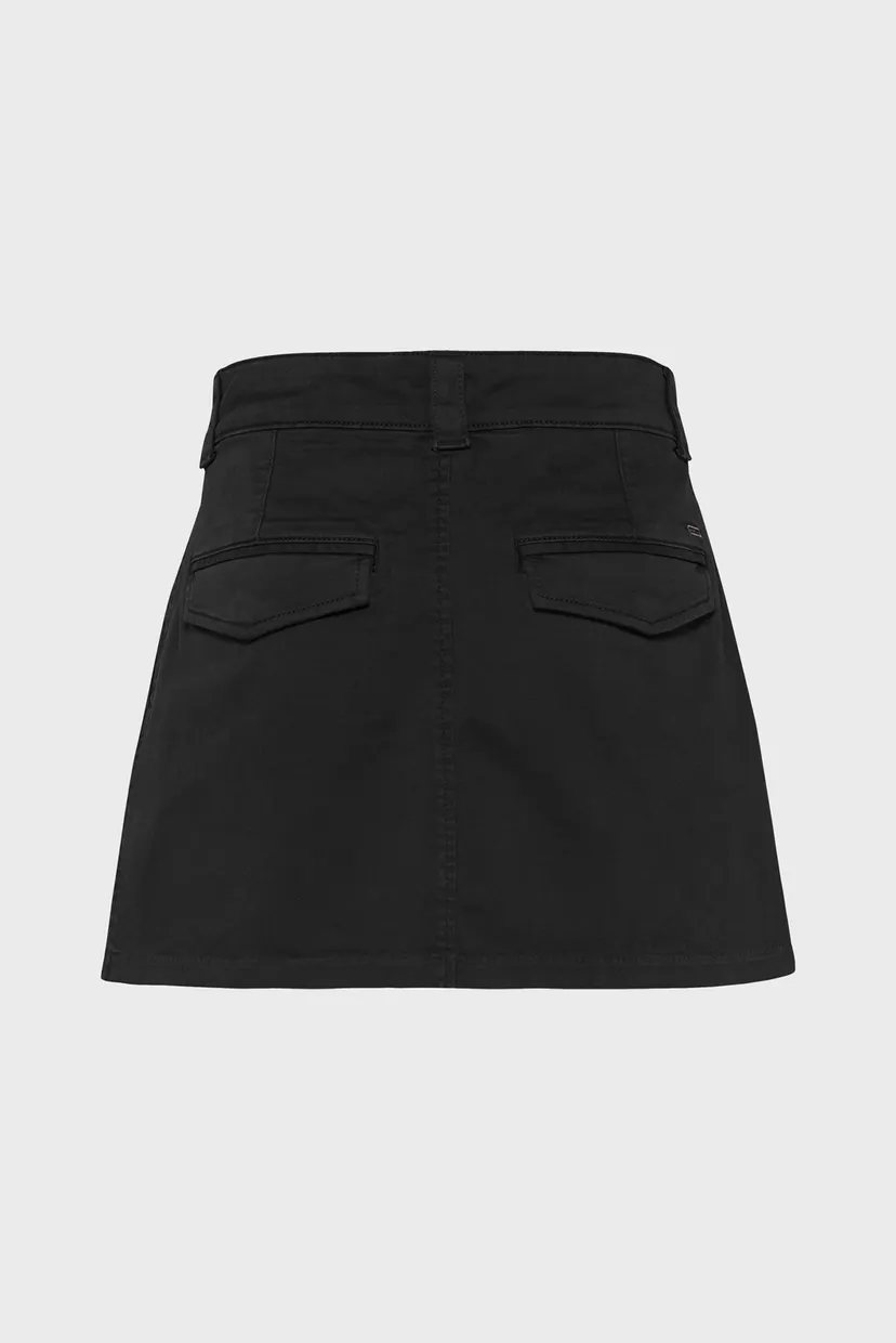 Женская черная юбка TJW MINI FRONT PLEATS 6