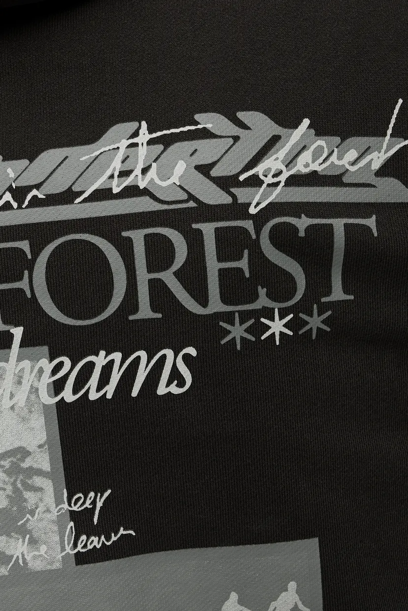Чоловіче чорне худі GRAPHIC Forest Hoodie Men 5