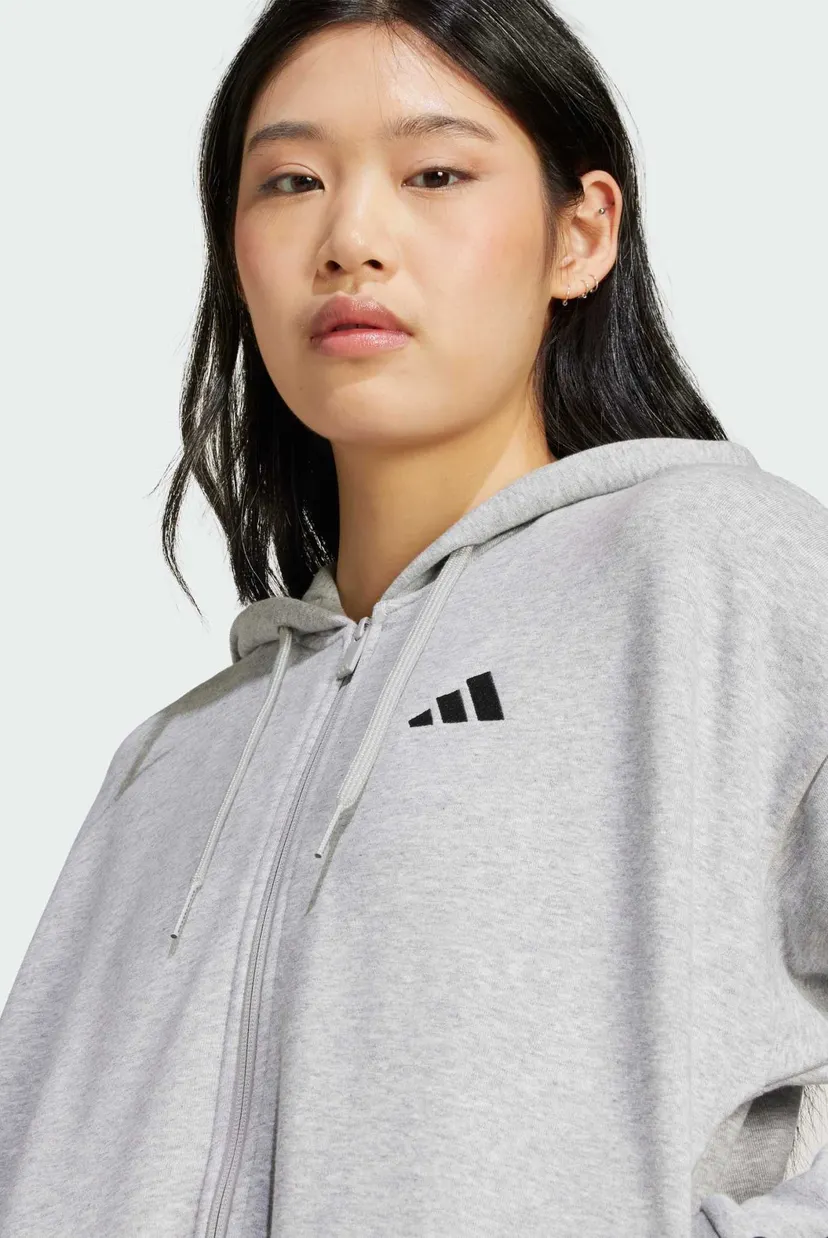 Жіноче сіре худі 
Essentials 3-Stripes French Terry 4