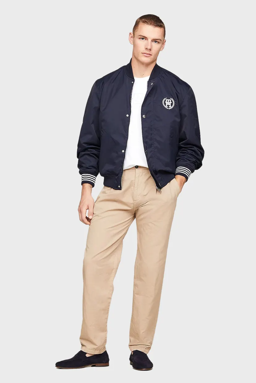 Чоловічий темно-синій двосторонній бомбер REVERSIBLE VARSITY JACKET 3