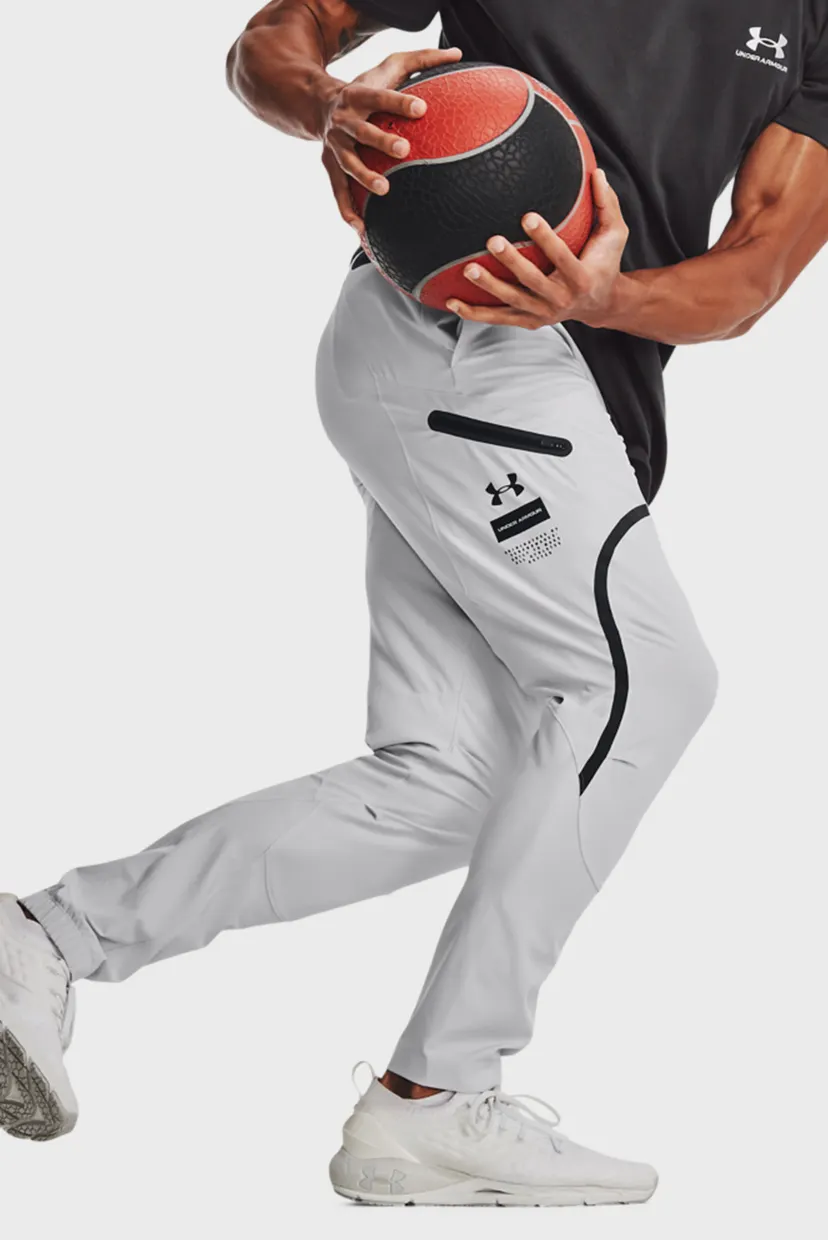 Мужские серые спортивные брюки UA UNSTOPPABLE CARGO PANTS 4