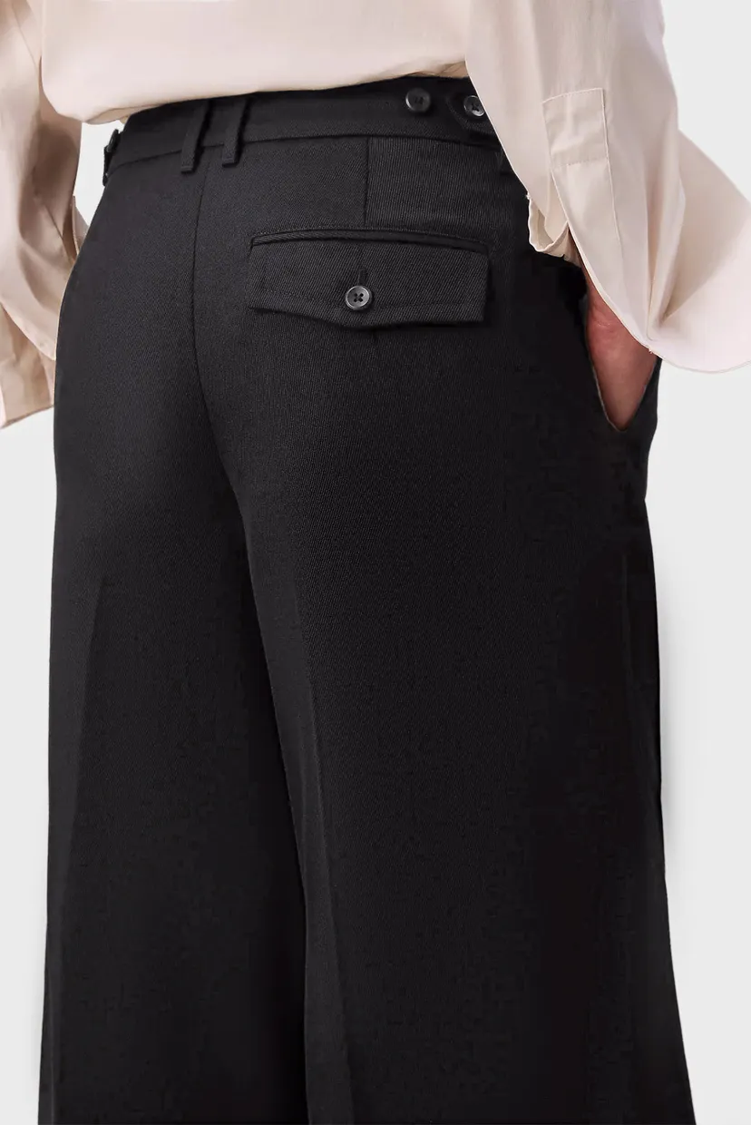 Женские черные шерстяные брюки Wool Gaberdine 5