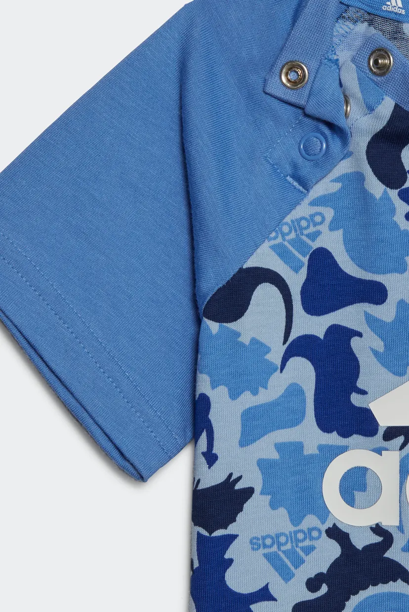 Детский голубой комплект одежды (футболка, шорты) Dino Camo Allover Print 6