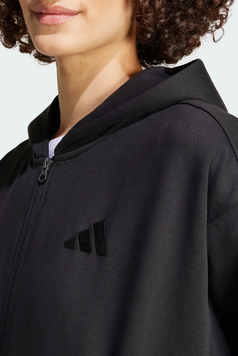 Женское черное худи ALL SZN Fleece Full-Zip 4
