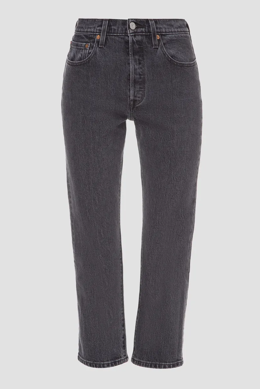 Женские черные джинсы 501® Straight Crop 5