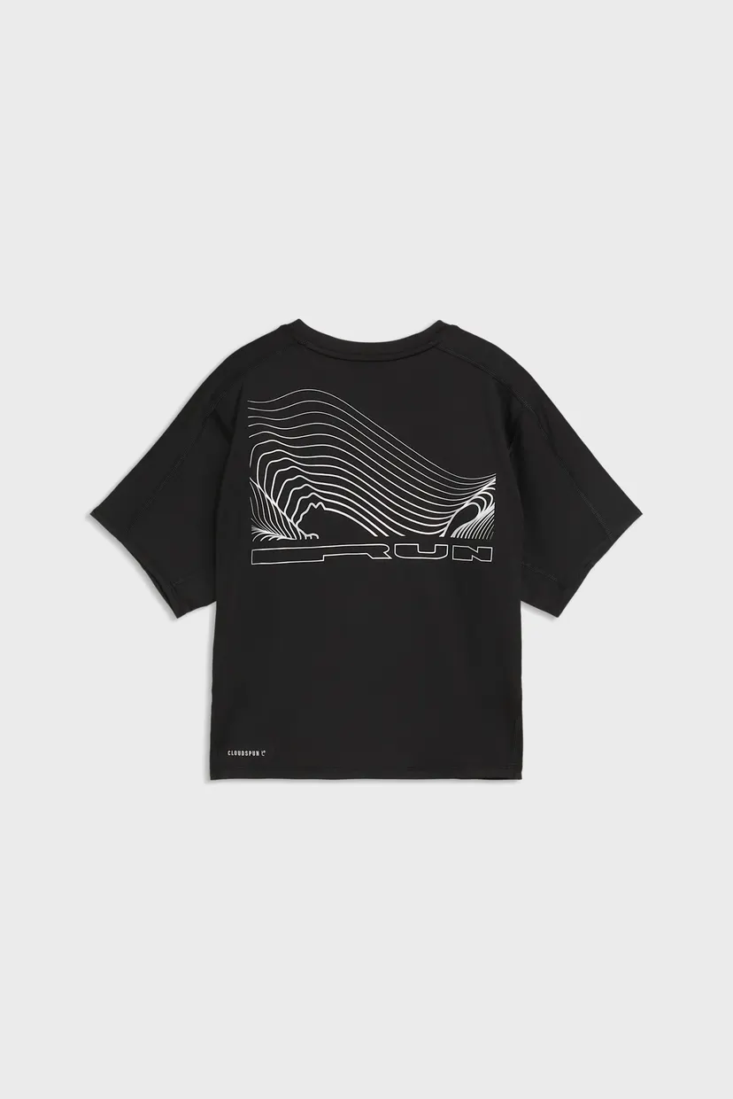 Женская черная футболка Brightstride CLOUDSPUN Running Tee Women 5