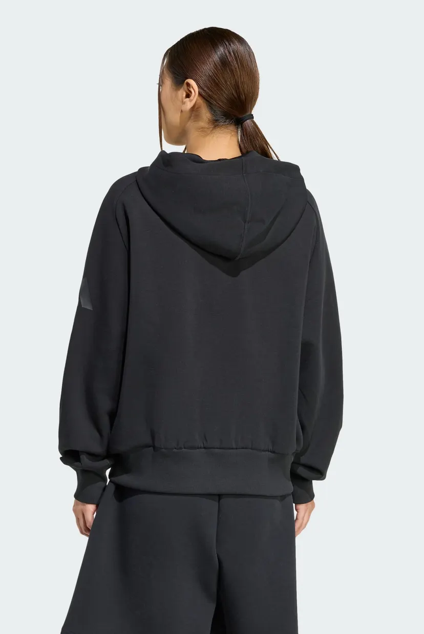 Жіноче чорне худі SOFT LUX FULL-ZIP 3