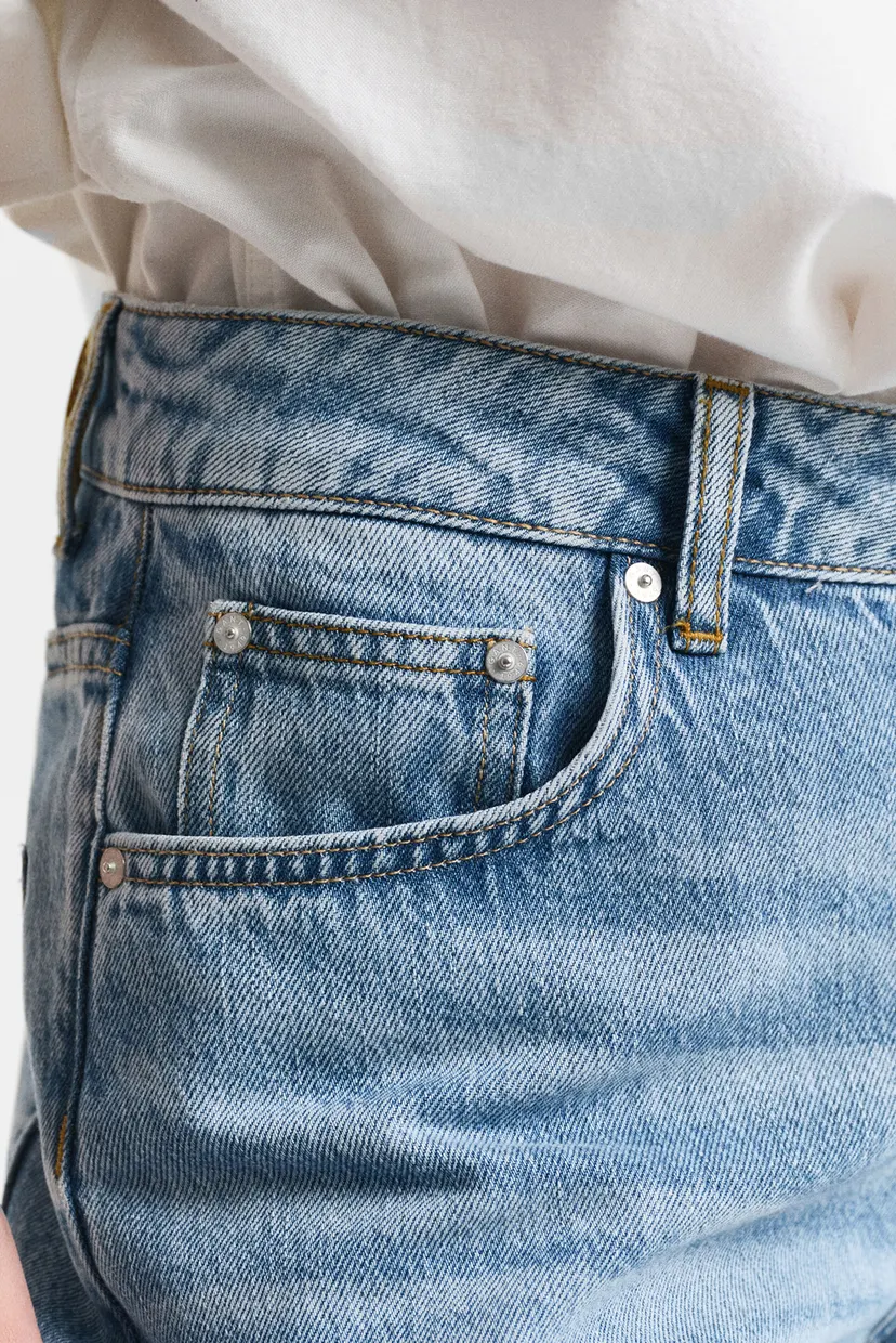 Жіночі блакитні джинси REL STRAIGHT JEANS 4