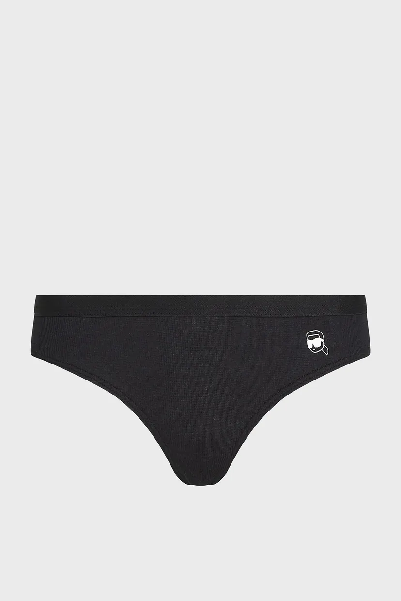 Женские черные трусики ikon rib brazilian 5